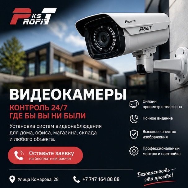 Установка видеонаблюдения в Костанае