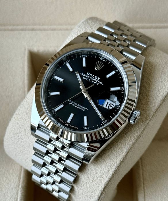 Мъжки механичен часовник Rolex Datejust silver black