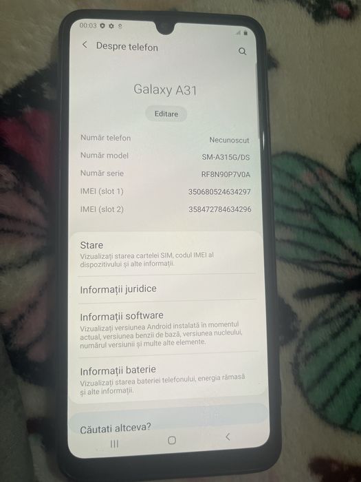 Vand Samsung A31