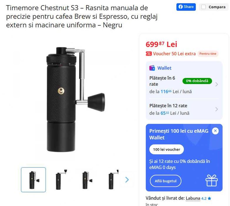 Rasnita Manuala Noua! Timemore Chestnut S3