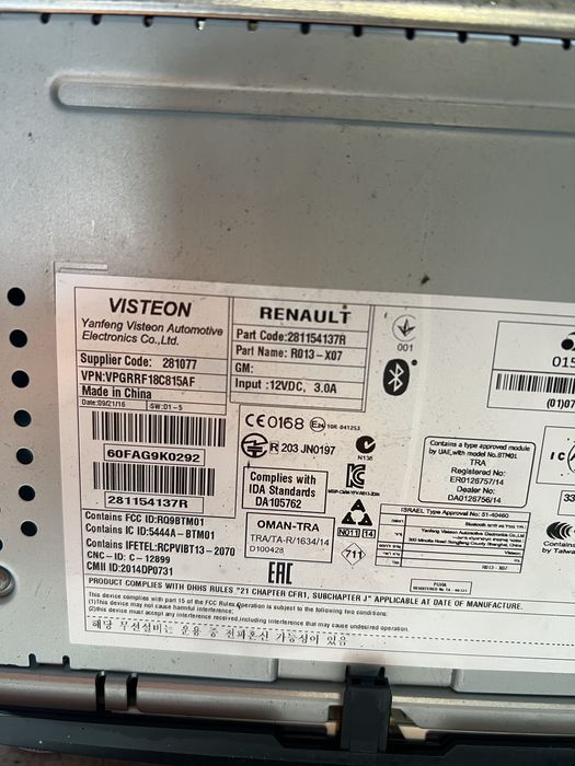 cd player  dacia logan mcv 2015