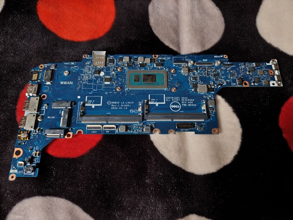 Placă de bază laptop Dell Latitude 5430 cu procesor Intel Core i7-1255U, defectă