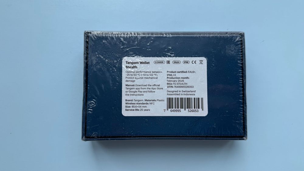 Tangem 2.0, аппаратный кошелёк, 3 карты