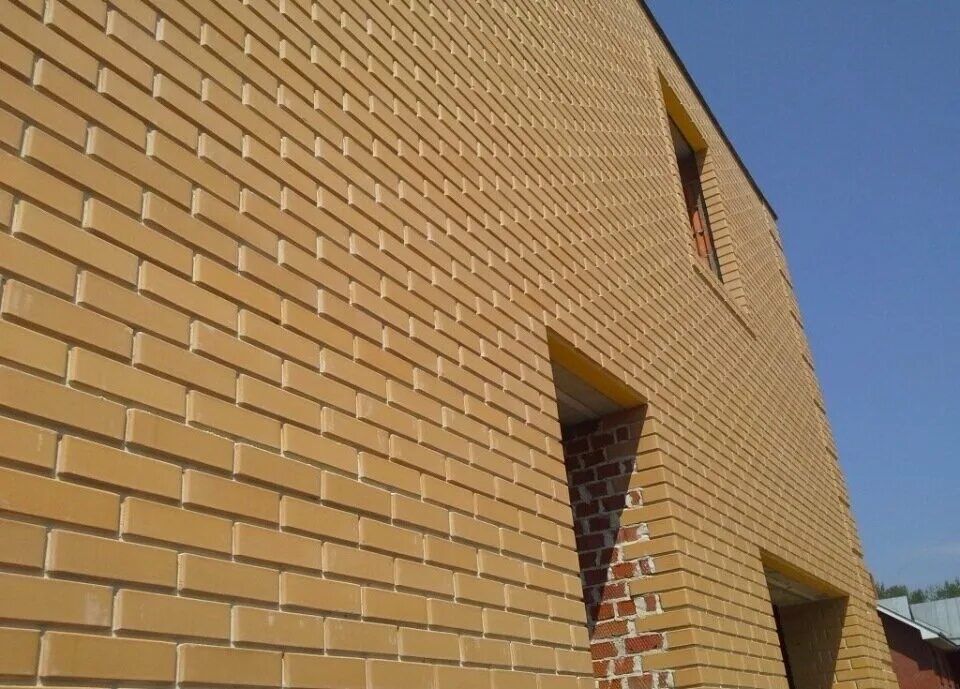 Кирпич облицовочный «солома» половинка