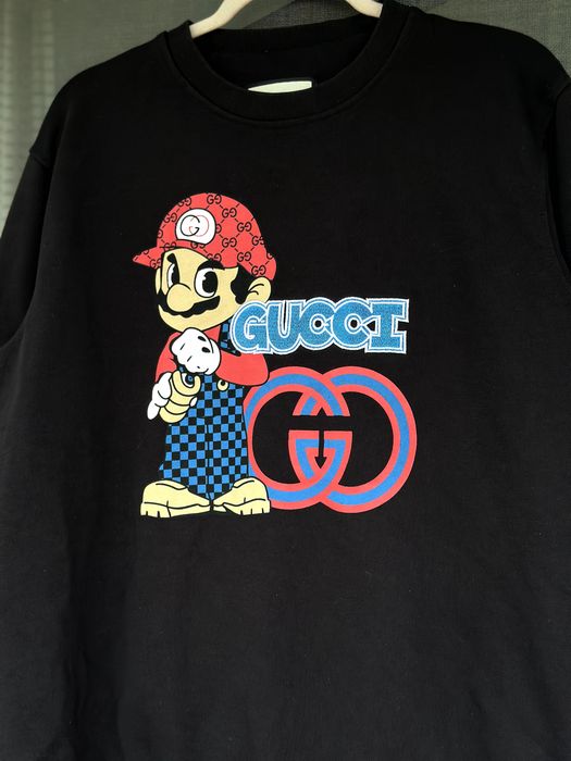 Мъжко горнище / блуза GUCCI X Super Mario (Made in Italy) - размер L, Отлично състояние