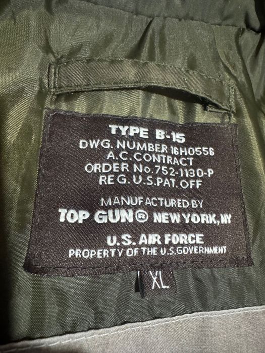 Top Gun B-15 Flight Jacket With Patches.
