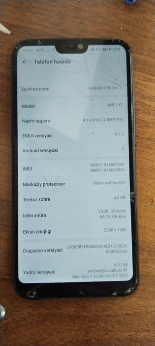 HUAWEI P20 lite hamma joyi yaxshi ishledi