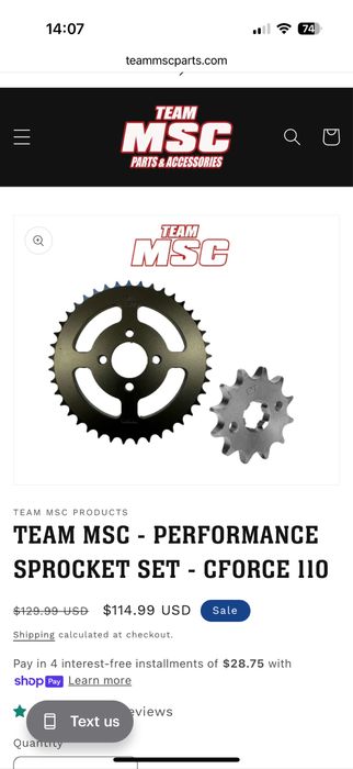 CFMoto 110 pinioane de forta