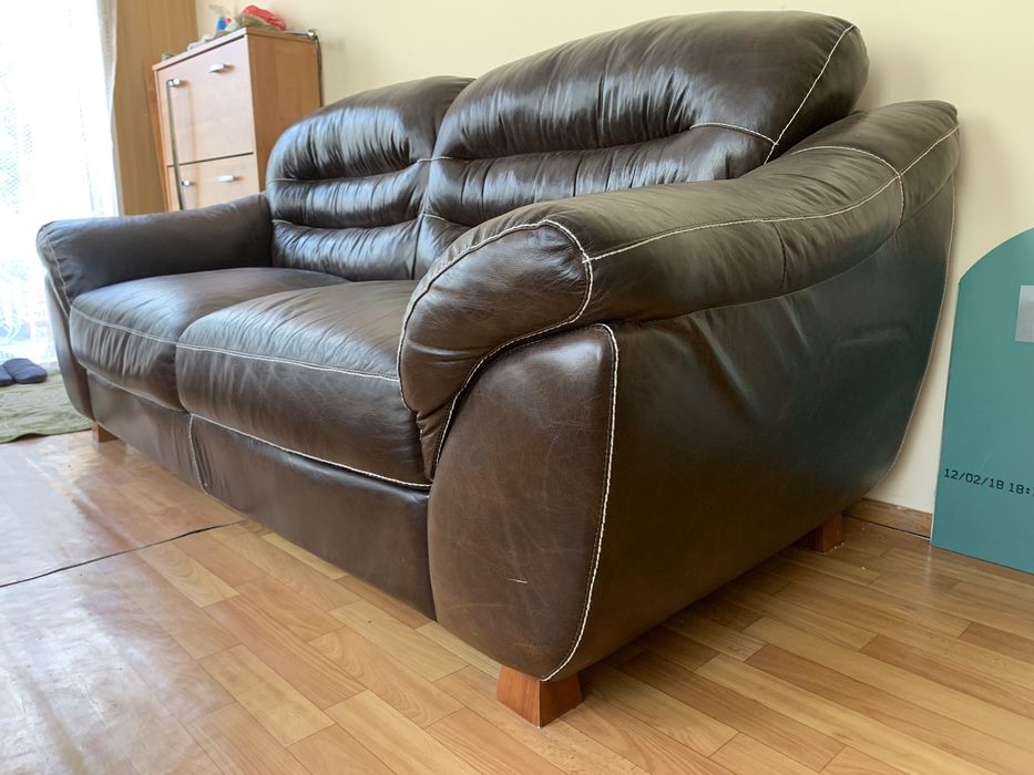 Диван из натуральной кожи