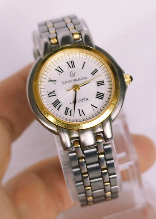 Ceas de damă Claude Valentini cu cuarț, din oțel inoxidabil.