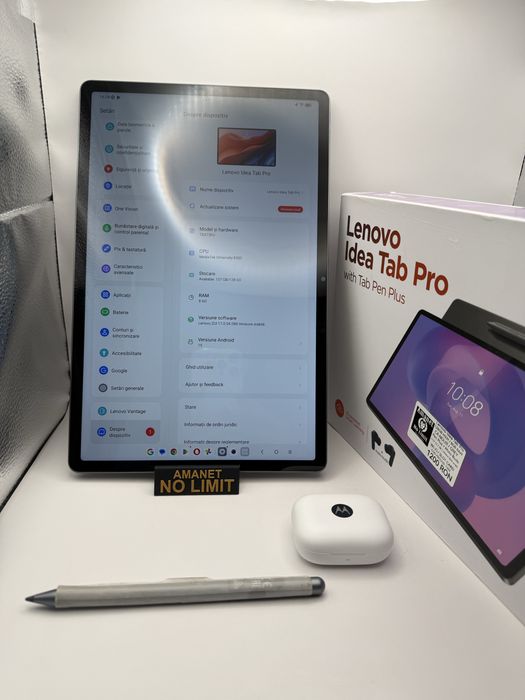 Tableta Lenovo Idea Tab Pro 128GB / 8GB RAM + Pen si Casti Motorola Buds , AMANET NO LIMIT.