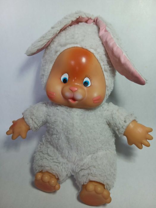 Jucarie Iepuras Aradeanca, de colectie, 35 cm, Perioada comunista RSR