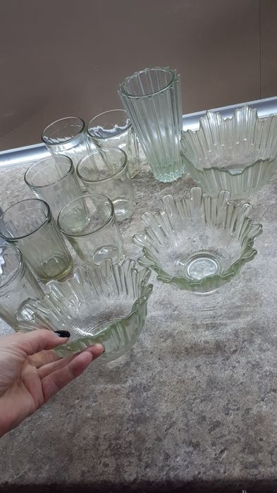 Посуда кухонная вазы стаканы