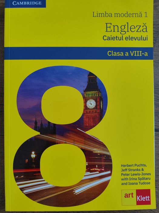 Caiet de lucru. Limba engleza. Clasa VIII. Ed. ArtKlett
