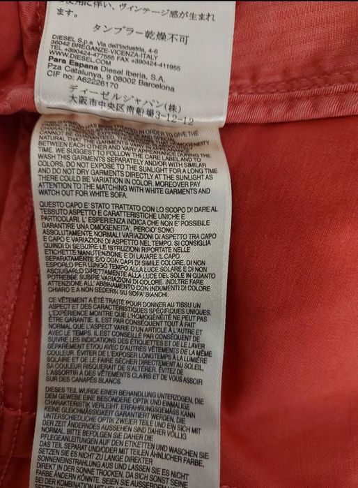Sacou foarte frumos Diesel, coral, mărimea S, bumbac, stil urban/clasi