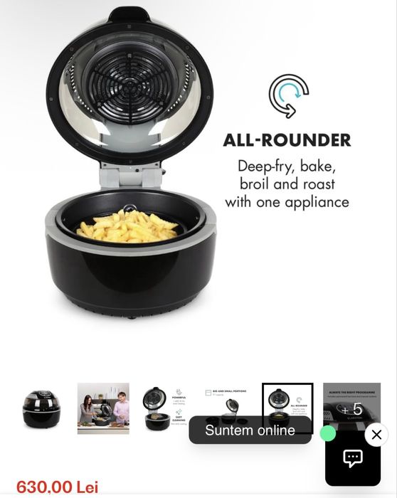 Air Fryer KLARSTAIN 1400 W NOU + accesorii