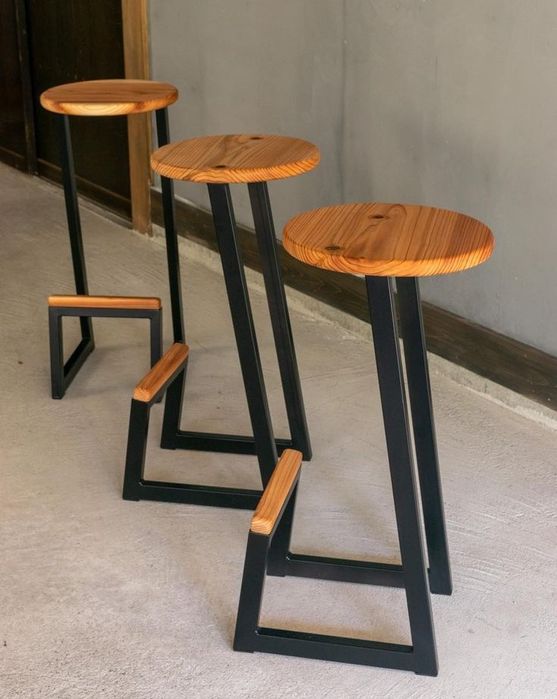 Бар столове масив и желязо