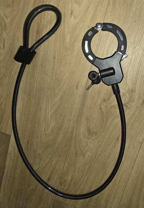 Cablu antifurt pentru trotinetă/bicicletă/Moto - 120 cm, 13 mm, cu cheie