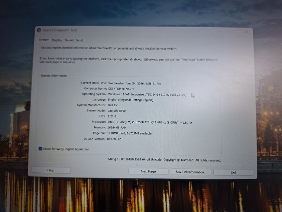 Laptop dell latitude 5590