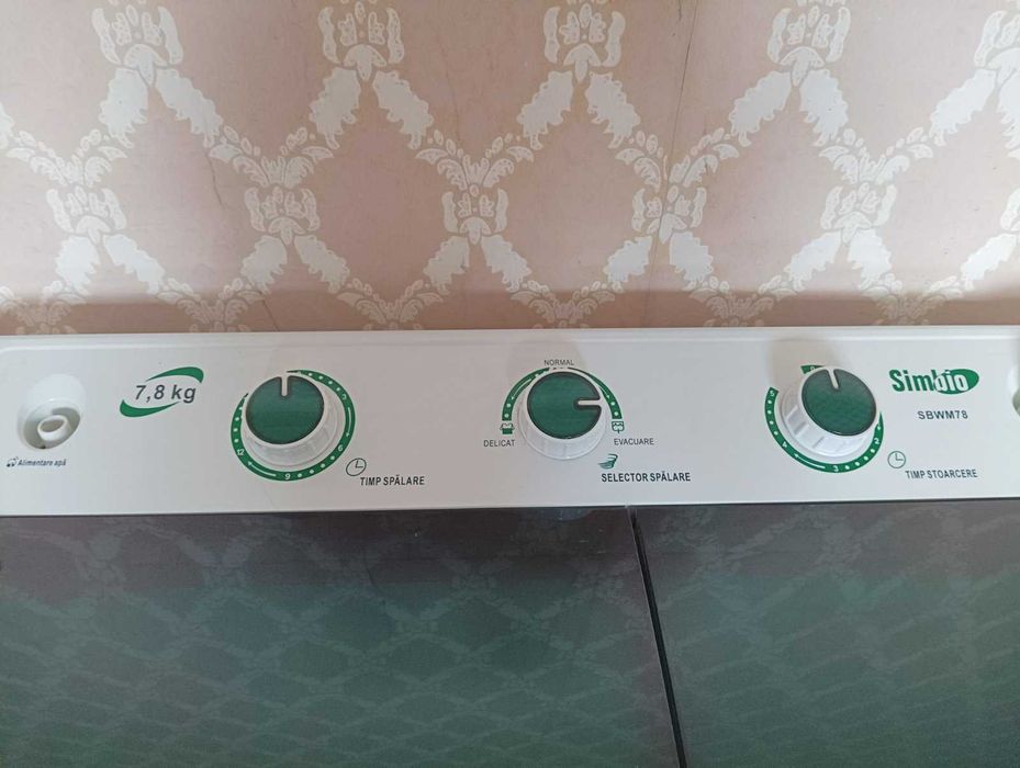 Полуавтоматична пералня   SIMBIO  за /пране и центрофуга/ 7-8 кг.