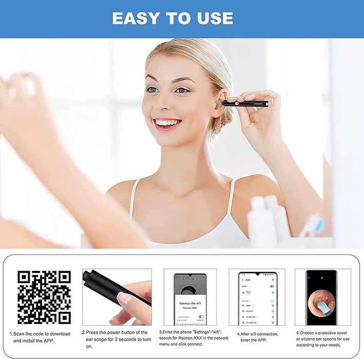 1080P FHD Otoscop Camera pentru urechi