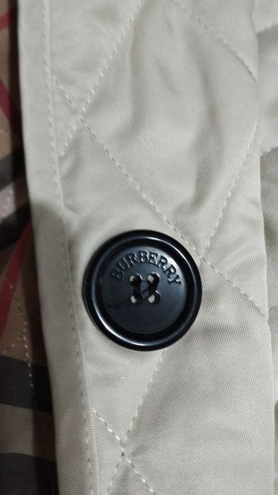 Стеганное пальто бербери S