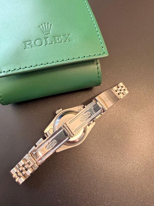 Ceas Rolex Lady DateJust, Salmon, Full box, white gold bezel