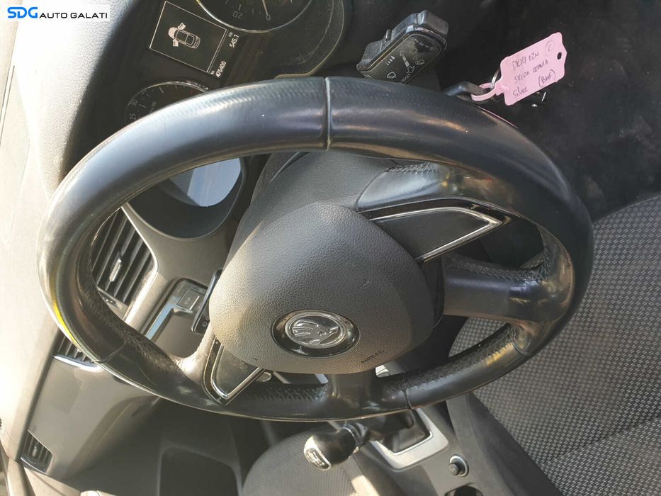 Volan Piele 4 Spite Fara Airbag Skoda Octavia 3 2013 - 2017Cod 5E0064241 [C7973]
