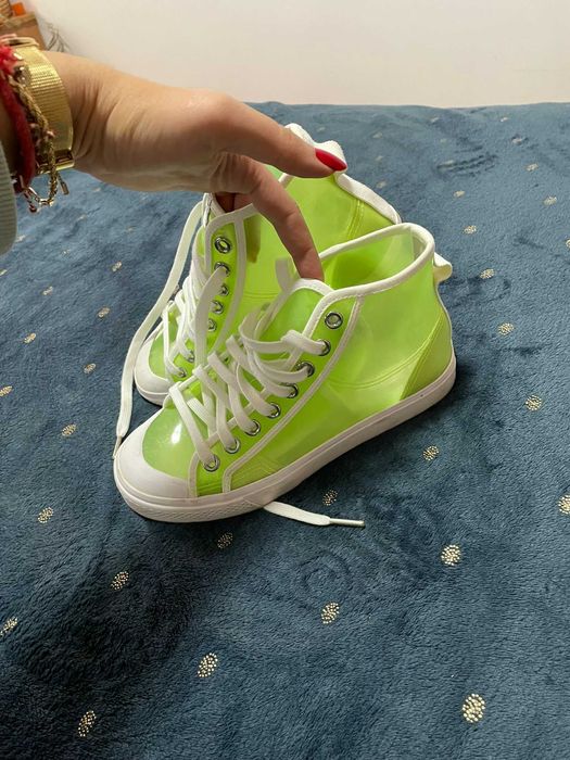 Adidași Adidas Nizza verde neon transparenți 39