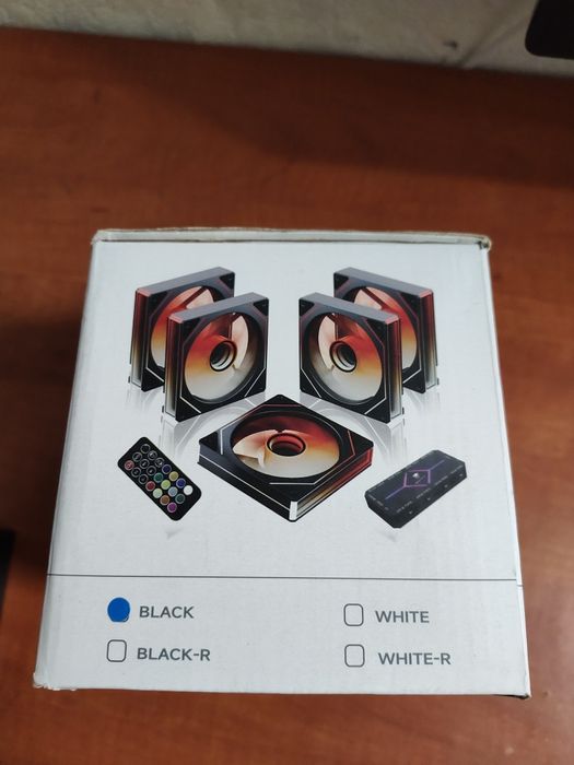 Set ventilatoare argb 5 pack ,black,controller,remote,infinity mirror!