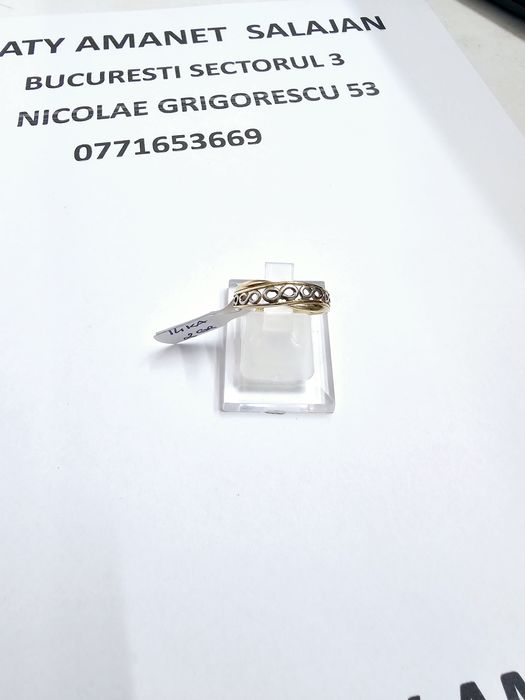 Vand inel dama din aur 14 k 2 g cod 306