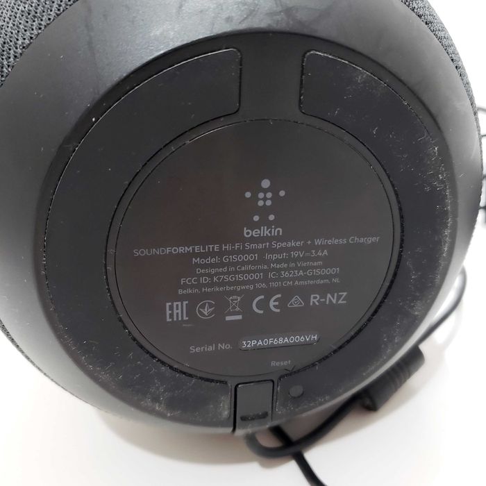 Belkin Devialet G1S0001 SoundForm Elite Hi-Fi Smart Speaker + Wireless Charger Google Assistant Колонка