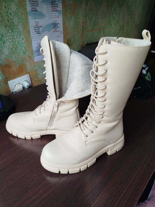 Сапоги  кожанные