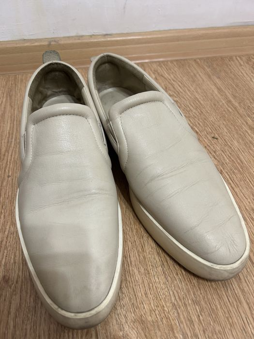 Продаю бежевые мокасины с удлиненным носком, 41 размер | Туфли кожаные