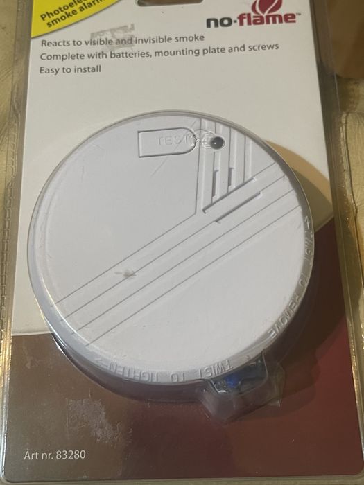 Detector de fum, alb