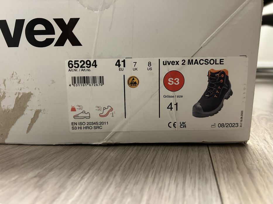 Ghete lucru UVEX Macaole 2, S3 marime 41 noi cod 65294