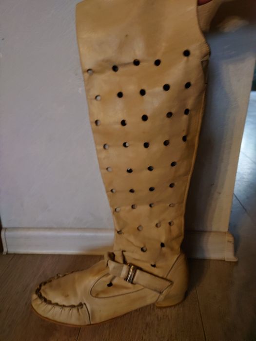 Сапоги кожанные летние