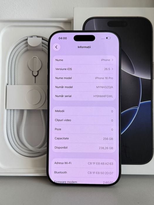 iPhone 16 Pro 256GB Black Titanium