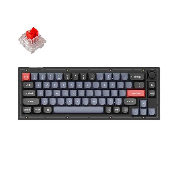 }Клавиатура Keychron V2 68 Key QMK Keychron K PRO Red Frosted/Carbon