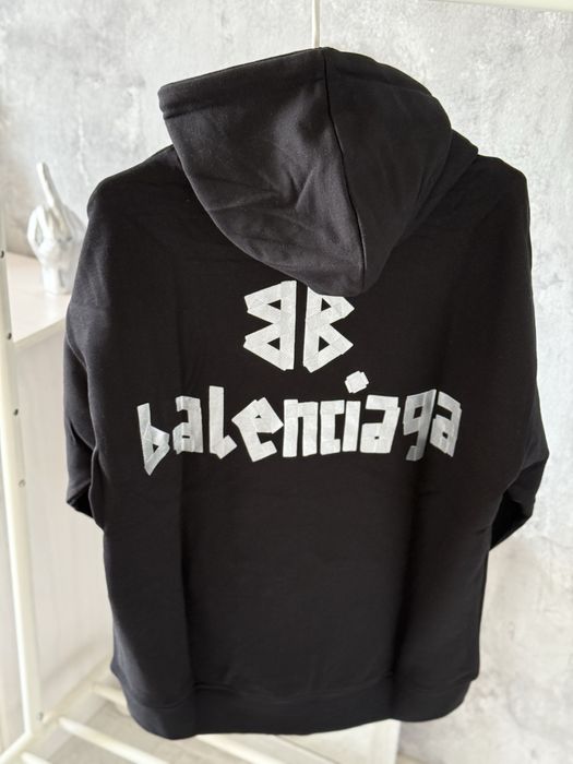 Hanorac Balenciaga silver black