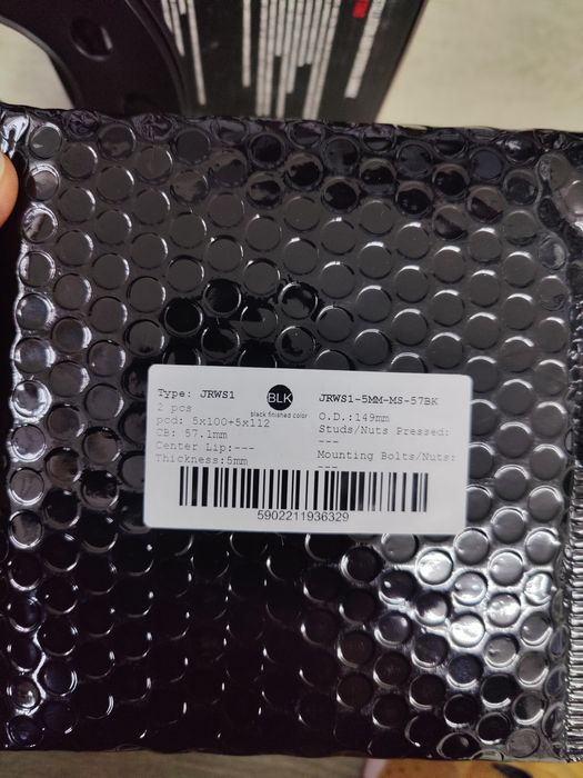 Distantieri roti 5mm Audi Vw Skoda Seat 5x100/5x112 Japan Racing black