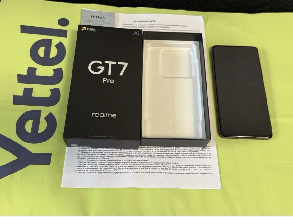 КАТО НОВ 512GB Realme GT7 Pro Гаранция Yettel 2027г. Orange gt 7
