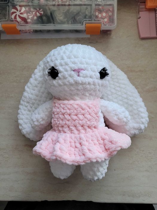 Jucarie Iepuras de Plus Crosetat Manual