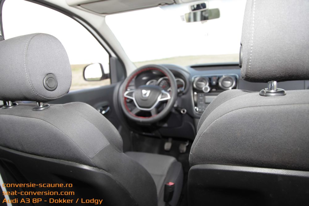 Sistem adaptare scaune de Audi A3 8P pe Lodgy Dokker