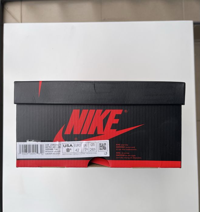 Nike Air Jordan 1 Retro High OG Bleached Coral размер  42 (26,5см)