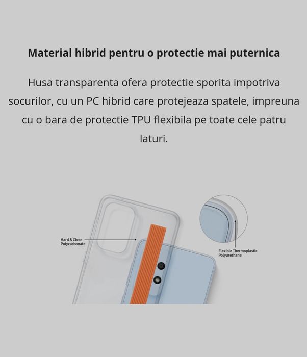 Husa hibrid originala Samsung Slim Strap Cover Galaxy A33 5G A336