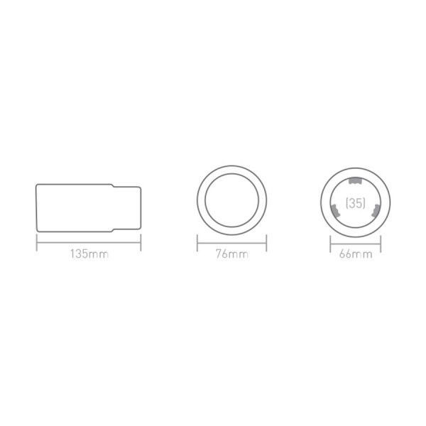 Ornament Toba Automax Cromat Simplu rotund 135x76x66mm