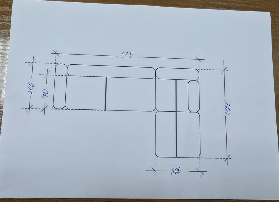Ъглов диван без функция сън