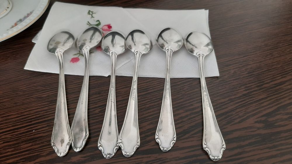 Set 6 lingurițe argintate