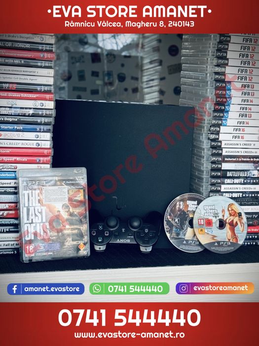Consola Gaming SONY Playstation 3 PS3 Slim 120GB + Colectie 83 Jocuri